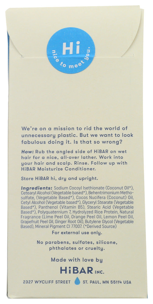 Hibar: Solid Shampoo Moisturize, 3.2 Oz