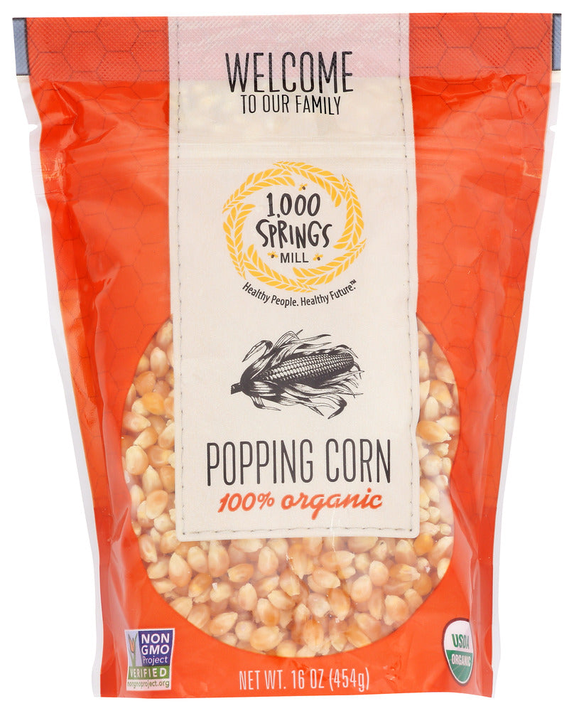 1000 Springs Mill: Corn Popping Organic, 16 Oz