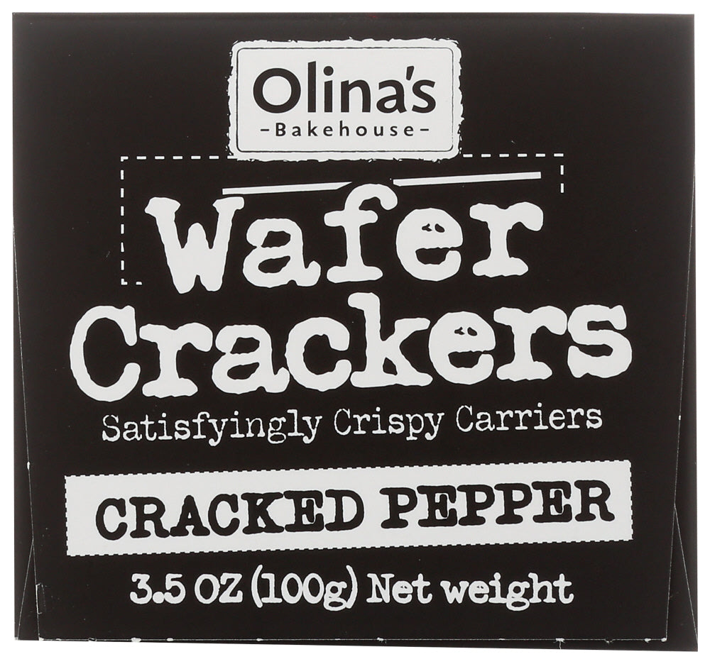 Olinas Bakehouse: Cracked Pepper Wafer Crackers, 3.5 Oz