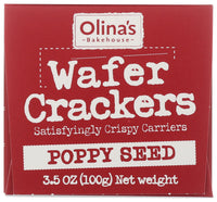 Olinas Bakehouse: Wafer Crackers Poppy Seed, 3.5 Oz