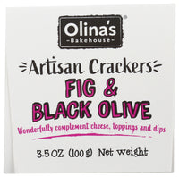 Olinas Bakehouse: Fig & Black Olive Artisan Crackers, 3.5 Oz