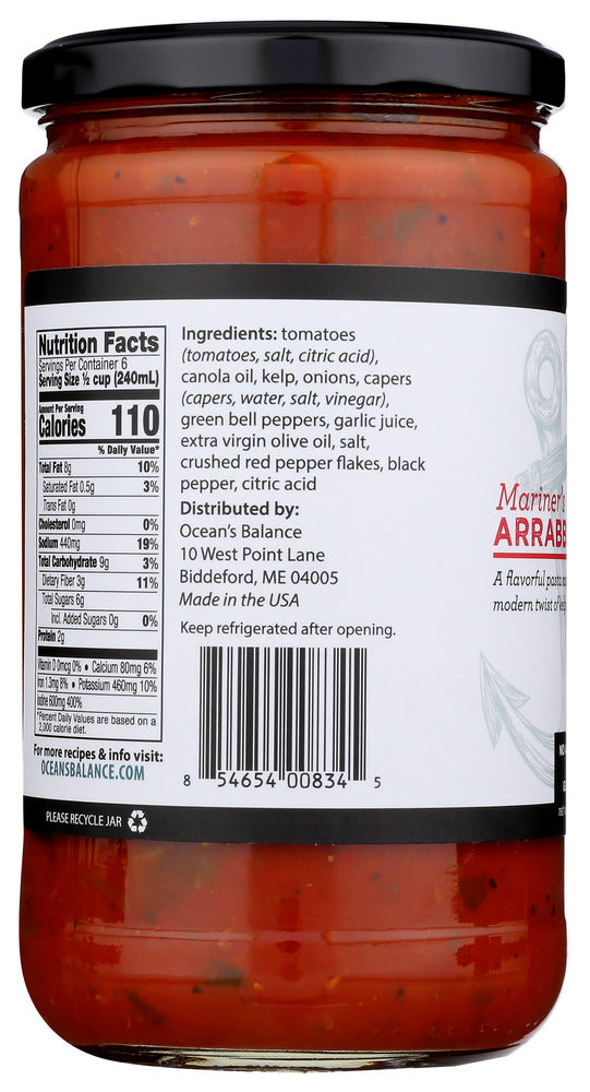 Oceans Balance: Arrabbiata Pasta Sauce, 24 Oz