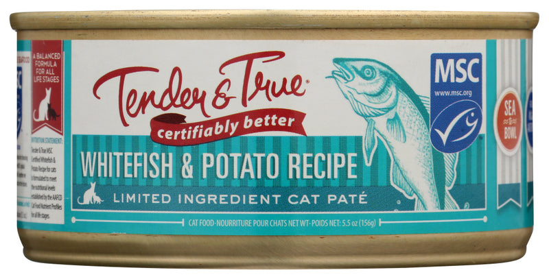 Tender And True: Ocean Whitefish And Potato Canned Cat Food, 5.5 Oz