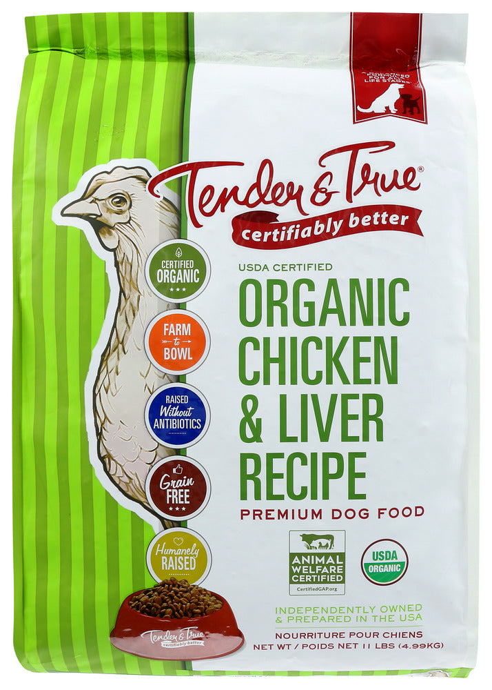 Tender And True: Kibble Chicken Liver Dog, 11 Lb