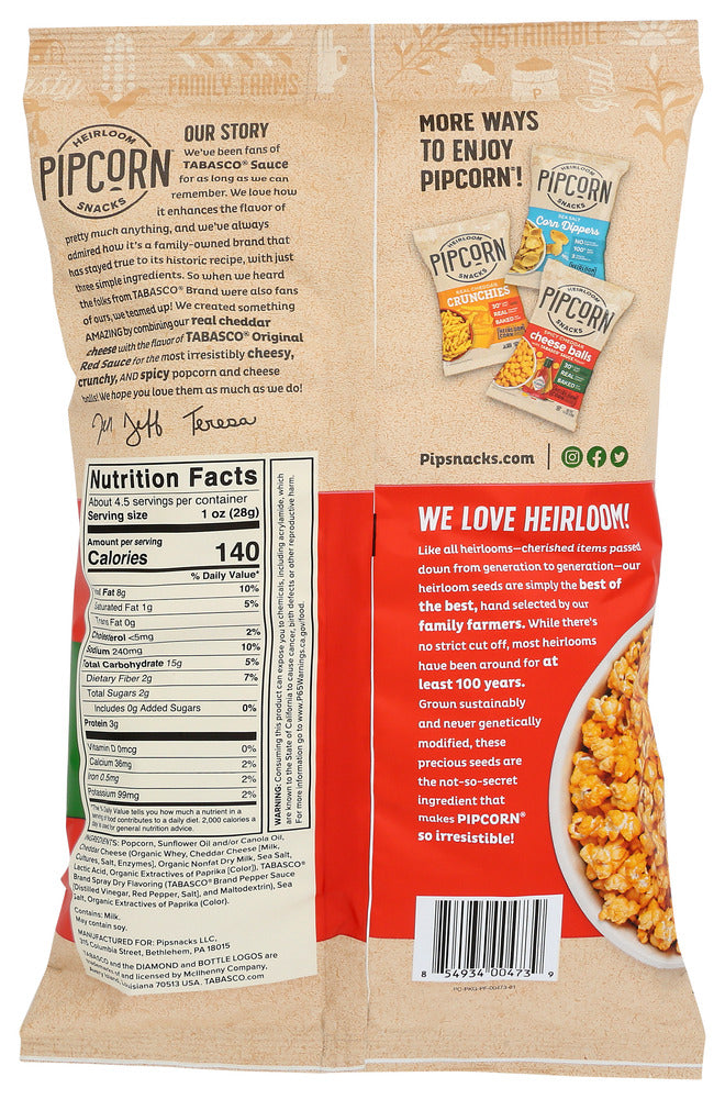 Pipcorn: Spicy Cheddar Mini Popcorn, 4.5 Oz