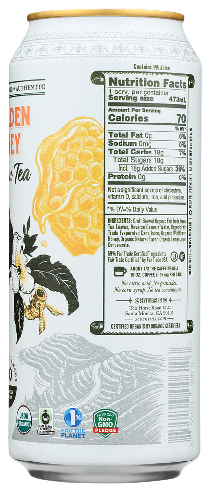 Seven Teas: Golden Honey Green Tea Ginseng, 16 Fo