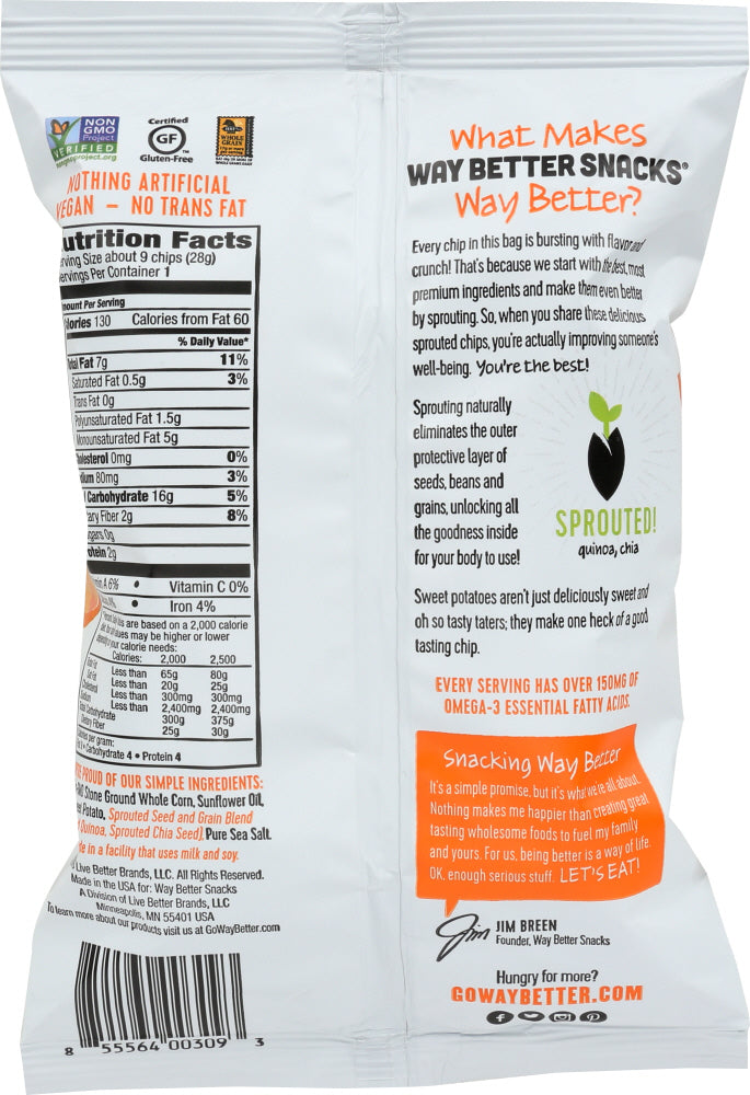 Way Better Snacks: Chip Swt Pto Simply, 1 Oz