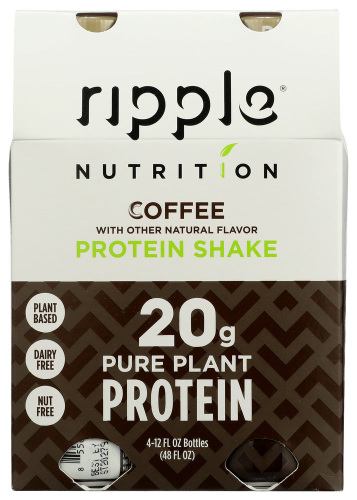 Ripple: Coffee Protein Shake 4Pk, 48 Oz