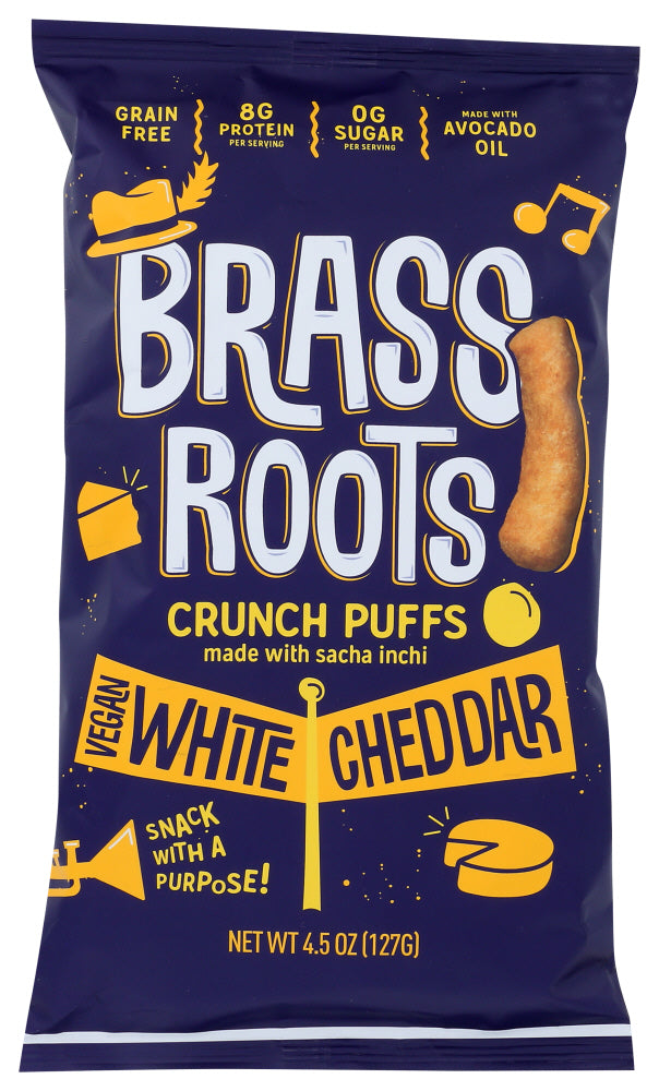 Brass Roots: White Cheddar Crunch Puffs, 4.5 Oz