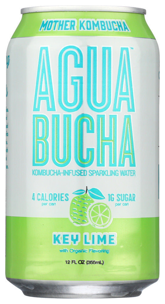 Agua Bucha: Water Sprk Kmbch Inf Lime, 12 Fo