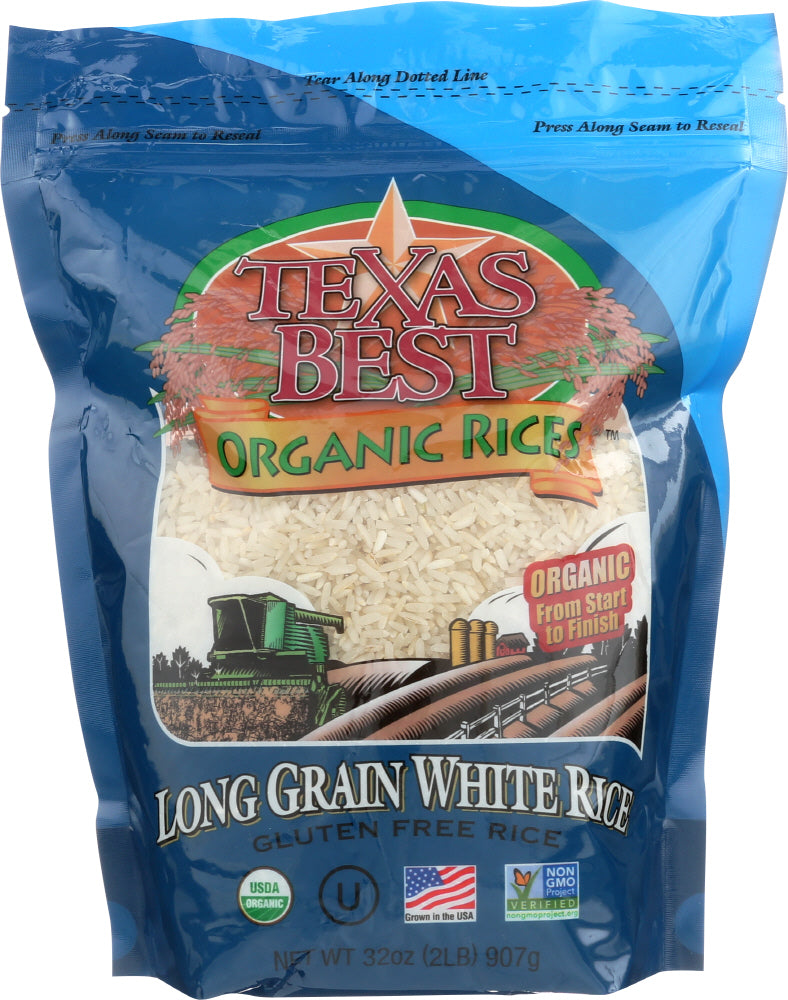 Texas Best: Rice White Lngrain Org, 32 Oz