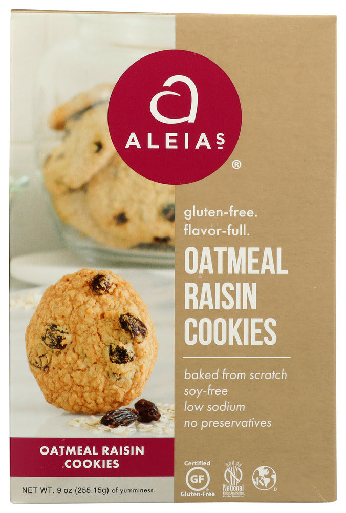 Aleias: Gluten Free Oatmeal Raisin Cookies, 9 Oz