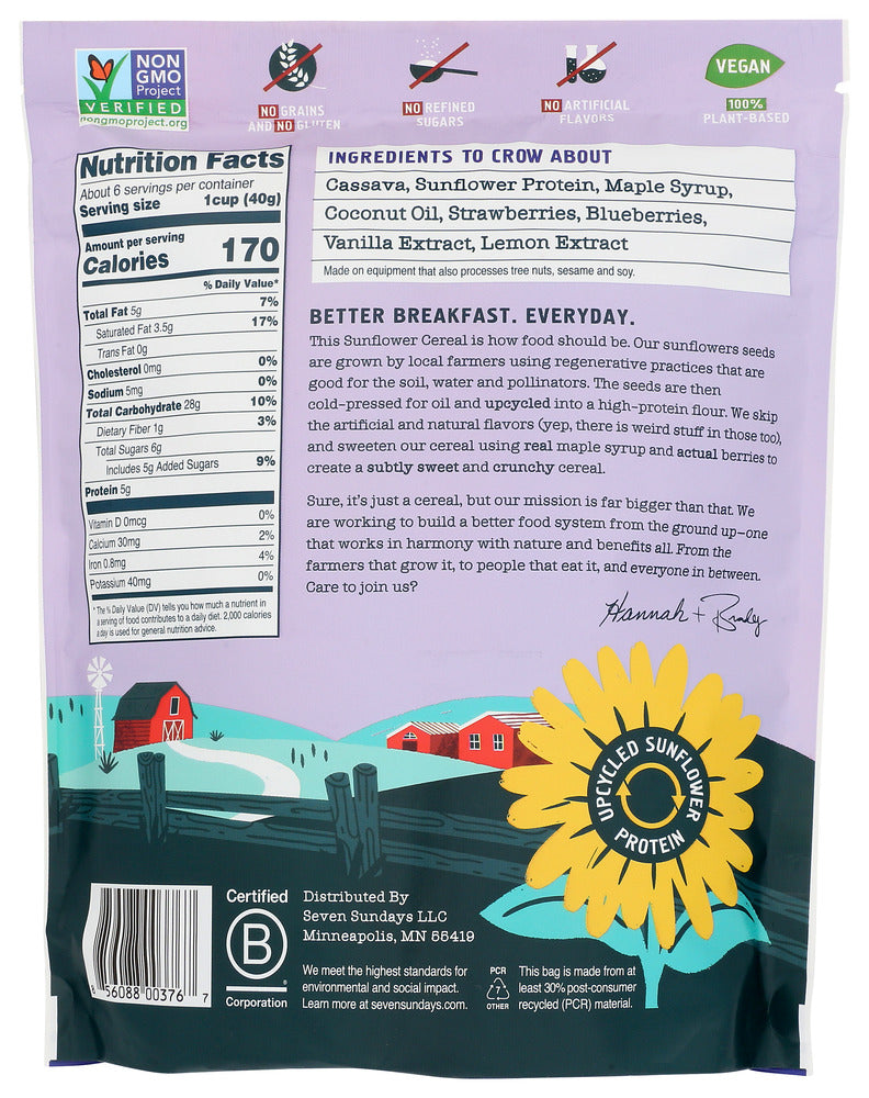 Seven Sundays: Real Berry Sunflower Cereal, 8 Oz