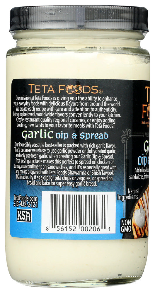 Teta Foods: Garlic & Dip Spread, 12 Oz