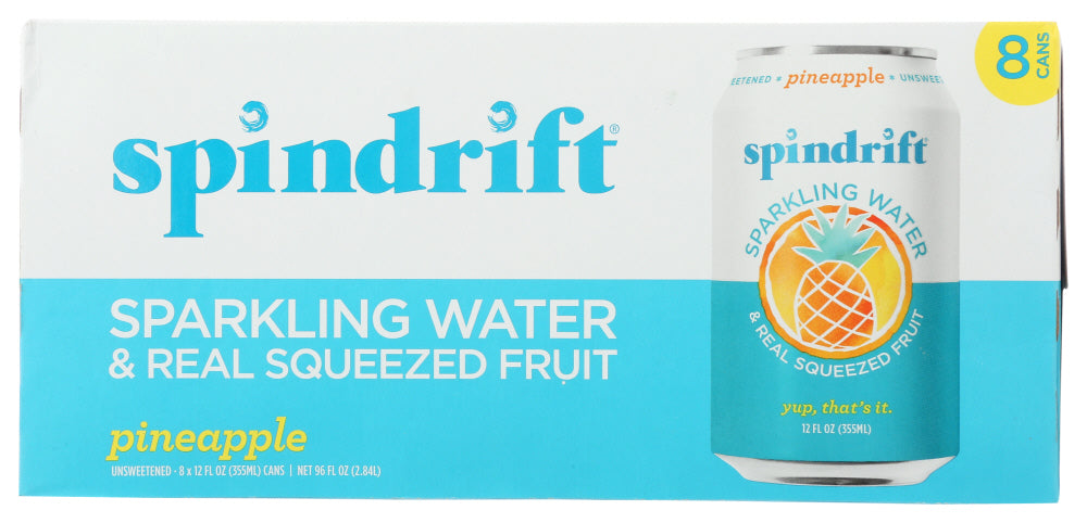 Spindrift: Pineapple Sparkling Water 8Pk, 96 Fo