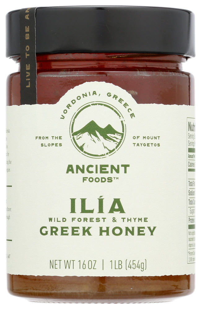 Ancient Foods: Honey Grk Ilia Wld Frst T, 16 Oz