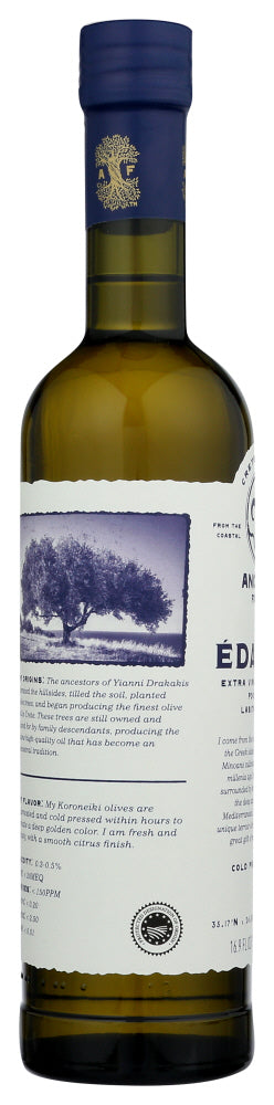 Ancient Foods: Edafos Sitia Pdo Extra Virgin Olive Oil, 500 Ml