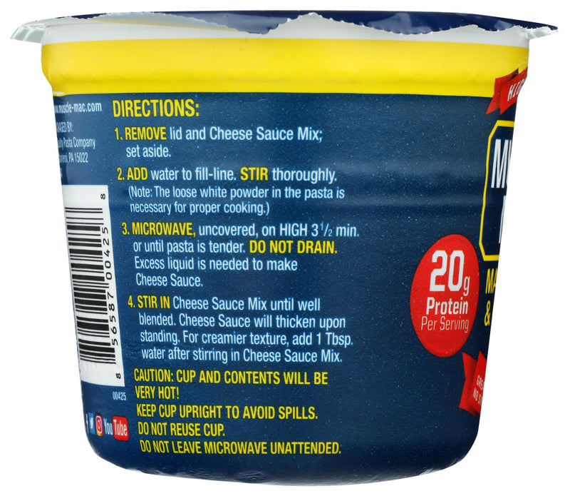 Muscle Mac: Macaroni And Cheese Microwave Cup, 3.6 Oz