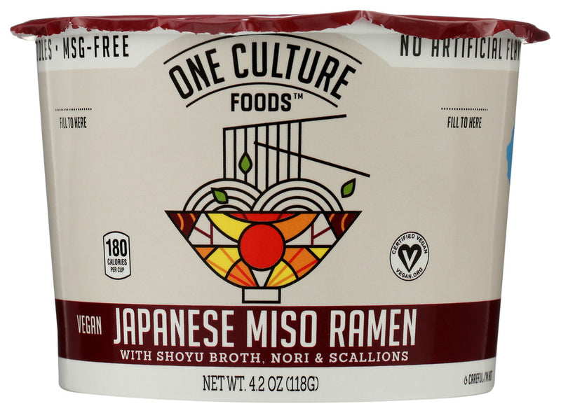 One Culture Foods: Japanese Miso Ramen, 4.2 Oz