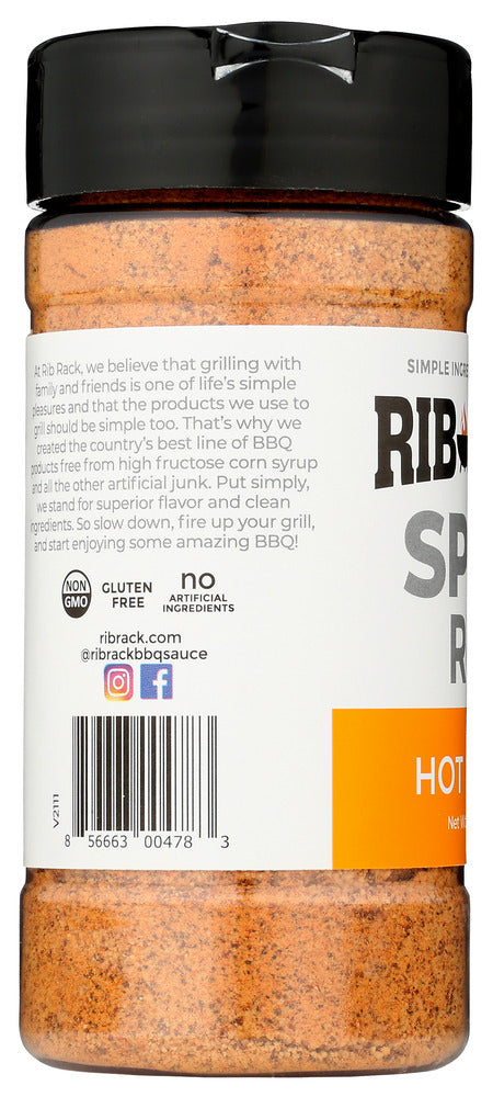 Rib Rack: Rub Hot Honey Spice, 6.5 Oz