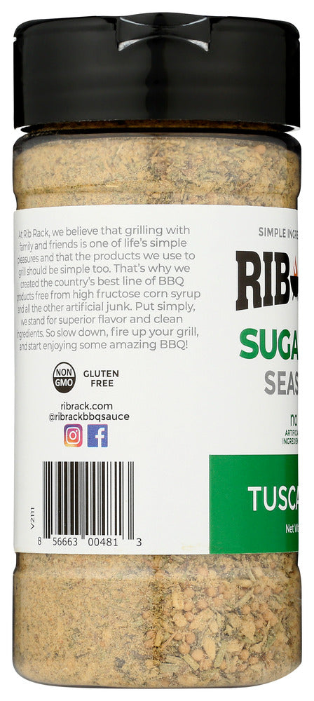 Rib Rack: Sugar Free Tuscan Herb Seasoning, 6 Oz