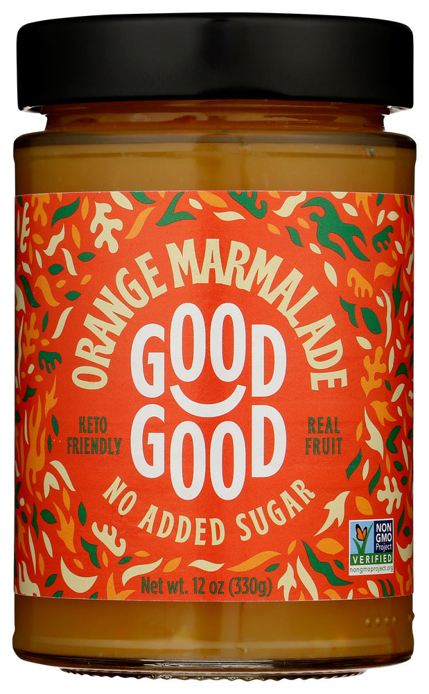 Good Good: Orange Marmalade Keto Friendly No Added Sugar, 12 Oz