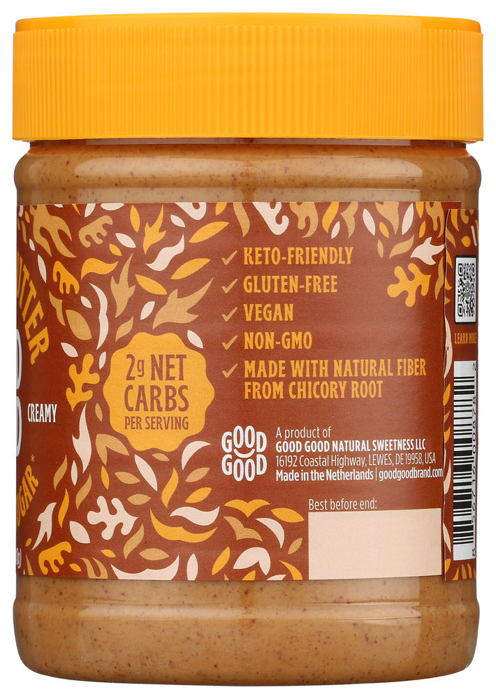 Good Good: Creamy Peanut Butter No Sugar Added, 12 Oz