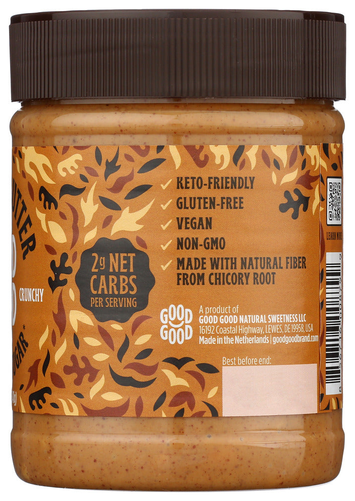 Good Good: Crunchy Peanut Butter No Sugar Added, 12 Oz