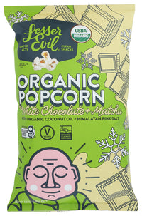 Lesser Evil: Organic Popcorn White Chocolate Matcha, 4.6 Oz