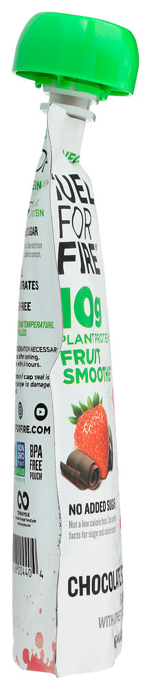 Fuel For Fire: Chocolate Strawberry Plant Protein Fruit Smoothie, 4.5 Oz