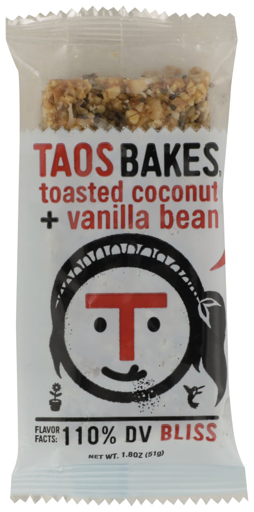 Taos Bakes: Toasted Coconut Vanilla Bean Bar, 1.8 Oz