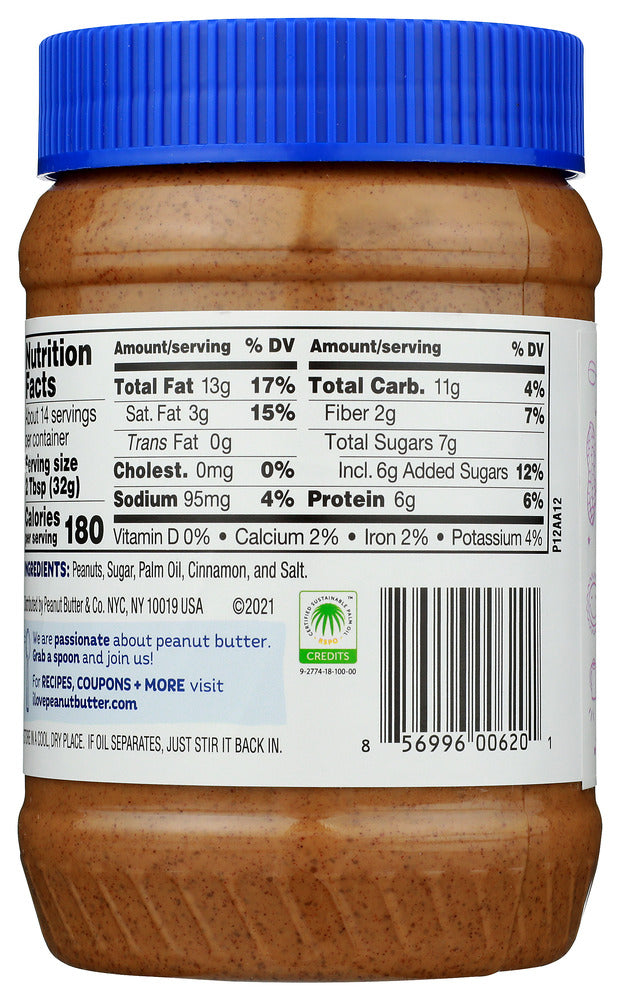 Peanut Butter & Co: Cinnamon Swirl Peanut Butter, 16 Oz