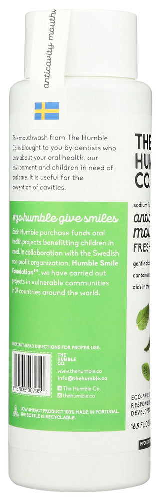 The Humble Co: Fresh Mint Anticavity Mouthwash, 16.9 Fo