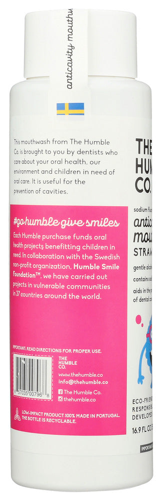 The Humble Co: Strawberry Anticavity Mouthwash, 16.9 Fo