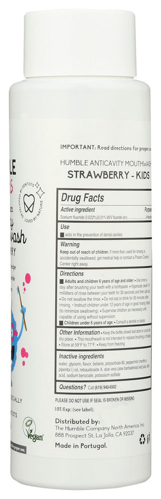 The Humble Co: Strawberry Anticavity Mouthwash, 16.9 Fo