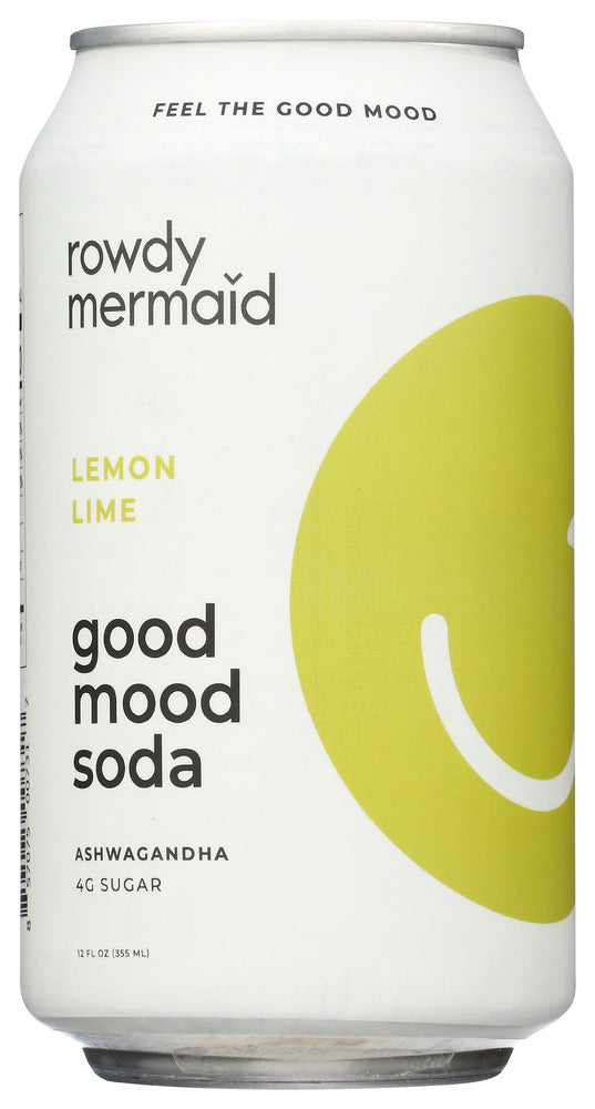 Good Mood Soda: Soda Diet Lemon Lime, 12 Fo