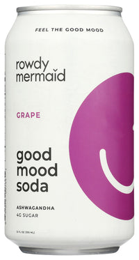 Good Mood Soda: Soda Diet Grape, 12 Fo