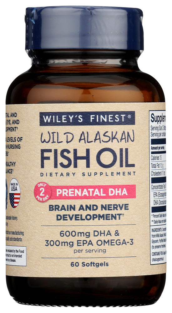 Wileys Finest: Prenatal Dha Wild Alaskan Fish Oil Softgel, 60 Sg