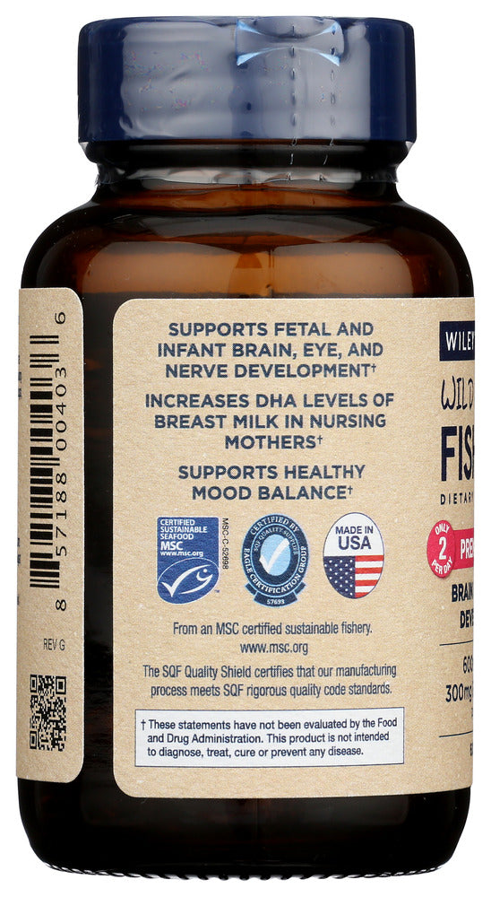 Wileys Finest: Prenatal Dha Wild Alaskan Fish Oil Softgel, 60 Sg