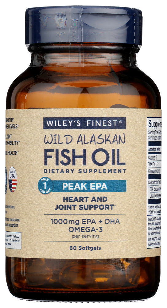 Wileys Finest: Peak Epa Wild Alaskan Fish Oil, 60 Sg