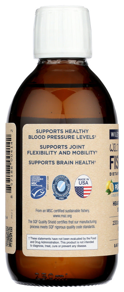 Wileys Finest: Peak Omega 3 Liquid Wild Alaskan Fish Oil, 8.45 Oz