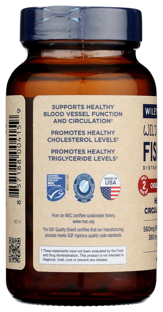 Wileys Finest: Wild Alaskan Fish Oil Cholesterol Support, 90 Sg