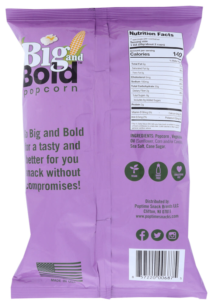 Poptime Big And Bold: Popcorn Sweet & Salty, 7 Oz