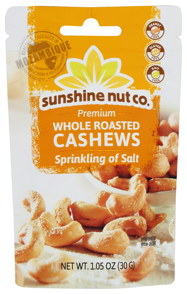 Sunshine Nut Company: Whole Roasted Cashews Sprinkling Of Salt, 1.05 Oz