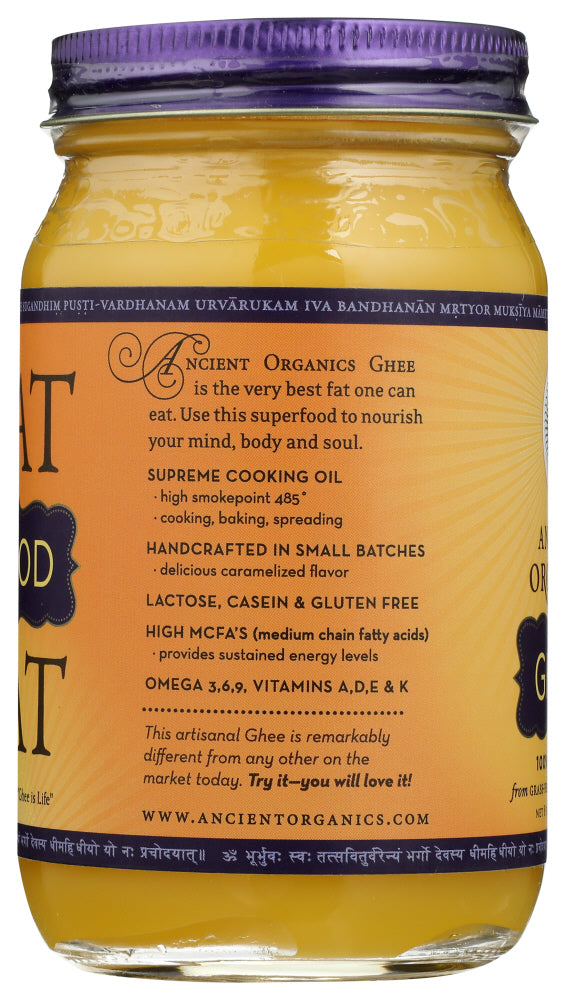 Ancient Organics: Organics Ghee Butter, 8 Fo