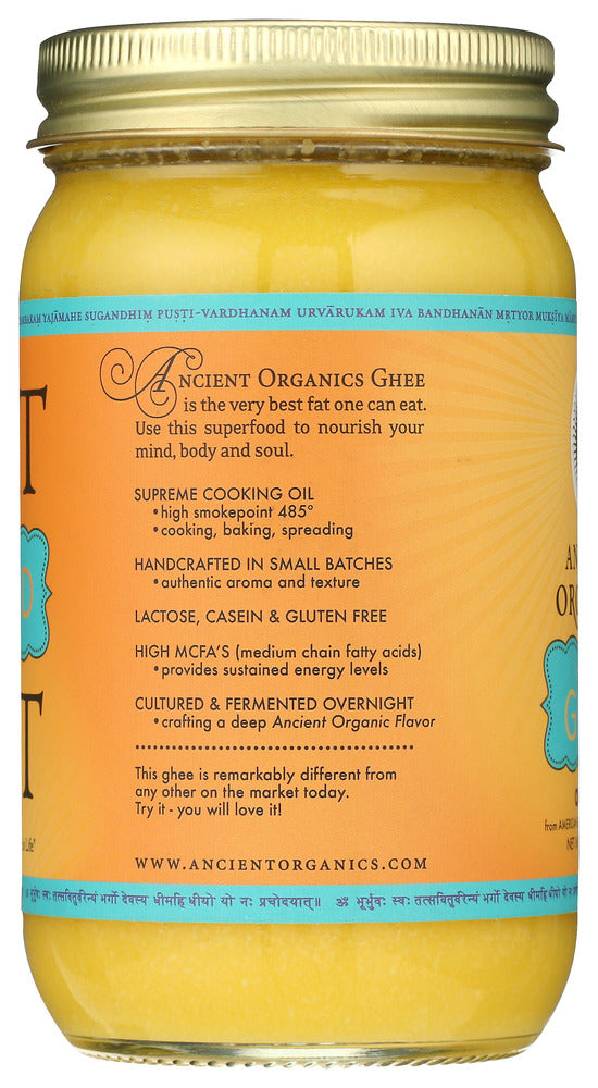 Ancient Organics: Organic Cultured Ghee Butter, 16 Oz