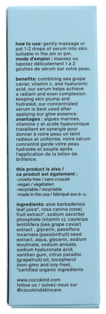 Cocokind: Serum Vit C Sea Grp Cavr, 1 Oz