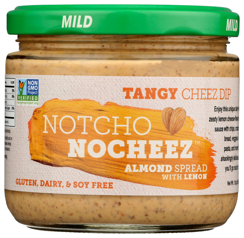 The Happy Vegan: Notcho Nocheez Almond Spread With Lemon Tangy Cheez Dip, 12 Oz