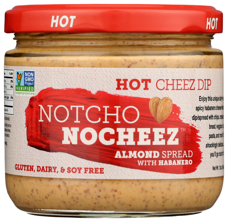 The Happy Vegan: Notcho Nocheez Almond Spread With Habanero Hot Cheez Dip, 12 Oz