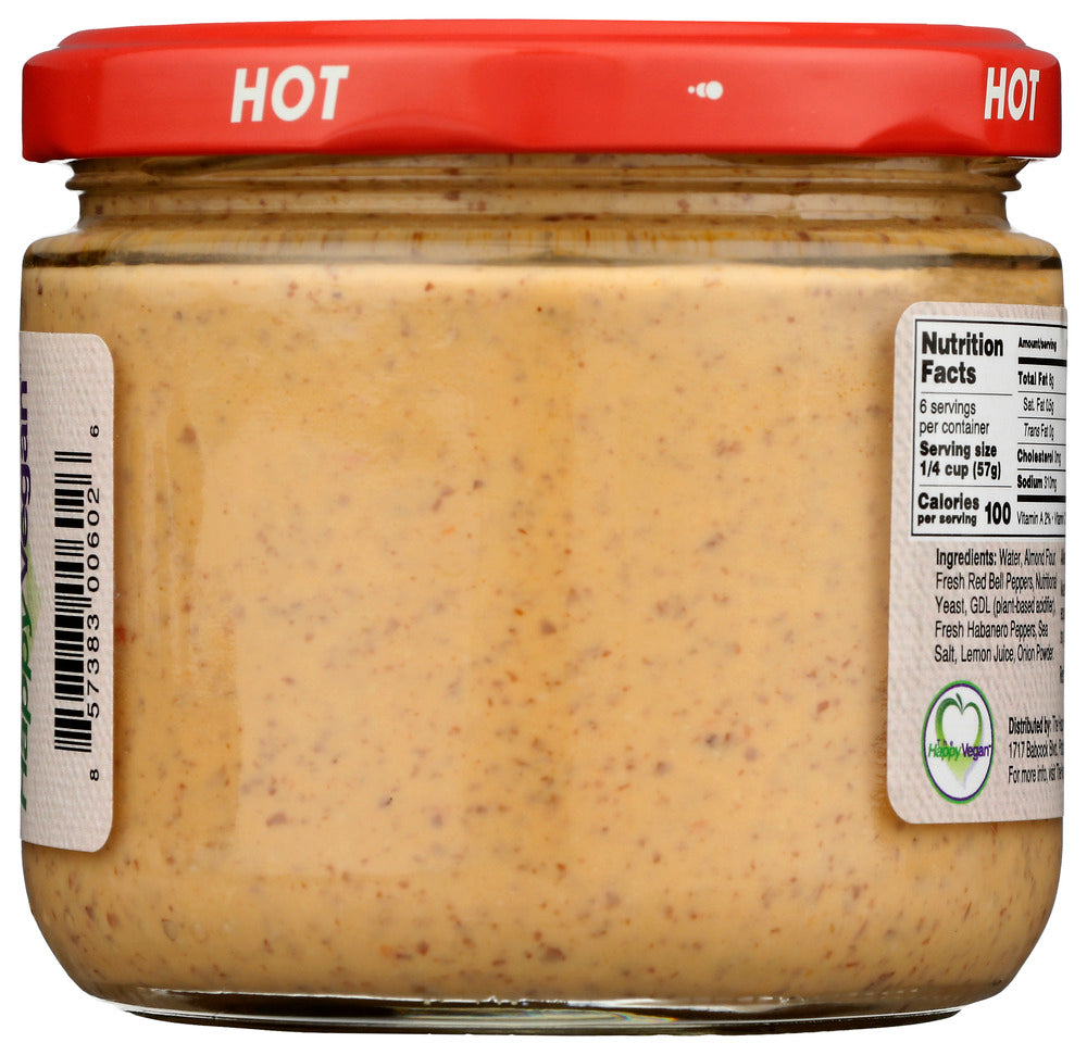 The Happy Vegan: Notcho Nocheez Almond Spread With Habanero Hot Cheez Dip, 12 Oz